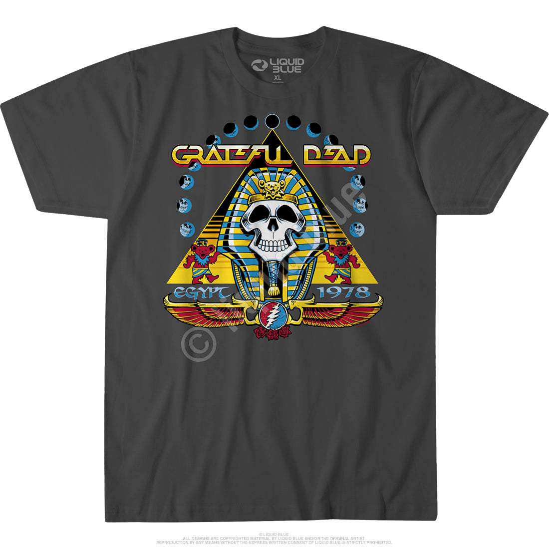 Mens Grateful Dead Egypt '78 T Shirt - HalfMoonMusic