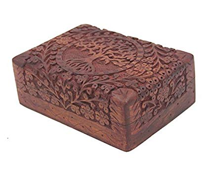 Carved Wooden Boxes - HalfMoonMusic