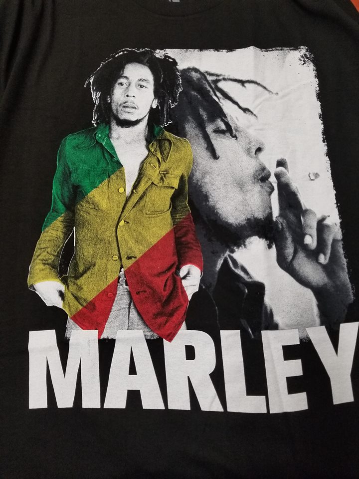 Bob Marley Smoking T Shirt - HalfMoonMusic