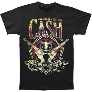 Johnny Cash Guns to Town T-Shirt - HalfMoonMusic