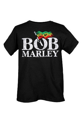 Bob Marley Rasta Flag T-shirt - HalfMoonMusic