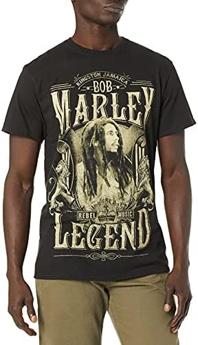 Mens Bob Marley Rebel Legend T-shirt - HalfMoonMusic