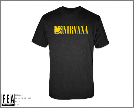 Nirvana Boxed Smile T-Shirt - HalfMoonMusic