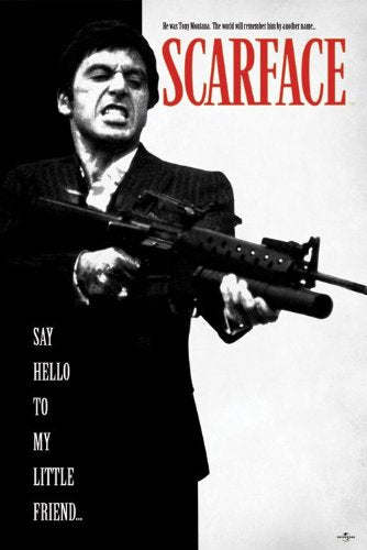 Scarface Machine Gun Poster - HalfMoonMusic