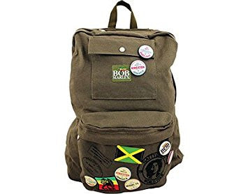 Bob Marley Natty Dread Canvas Backpack - HalfMoonMusic