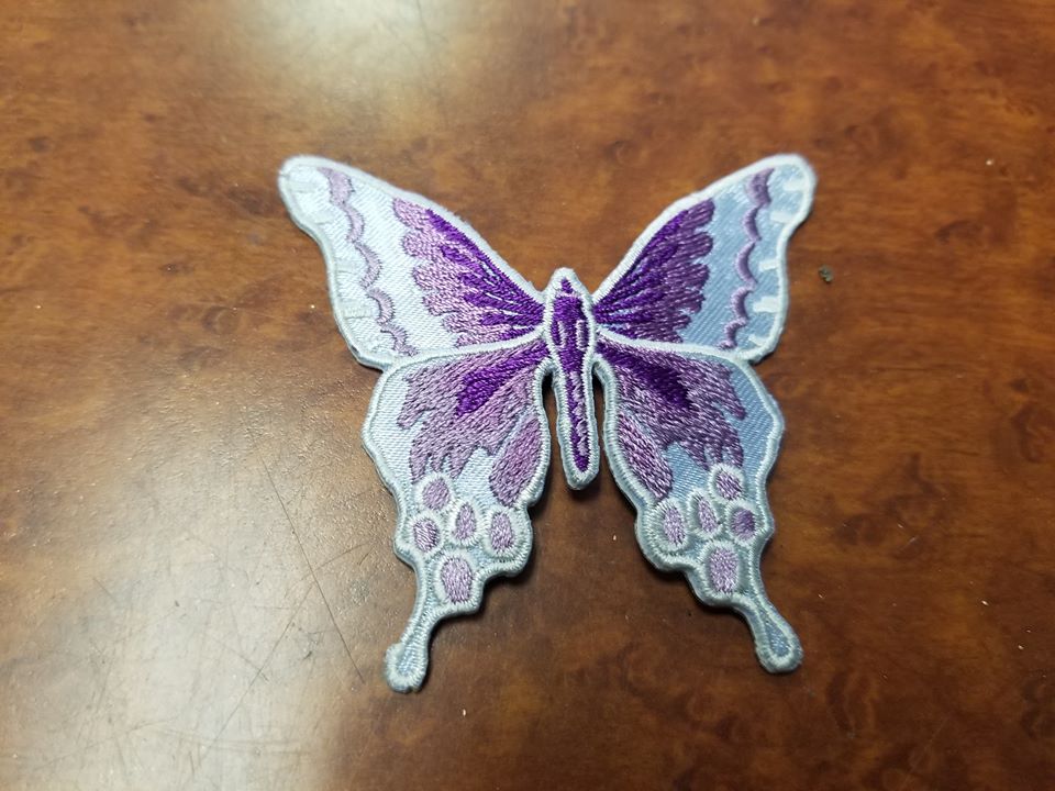 Pastel Purple Butterfly Patch - HalfMoonMusic