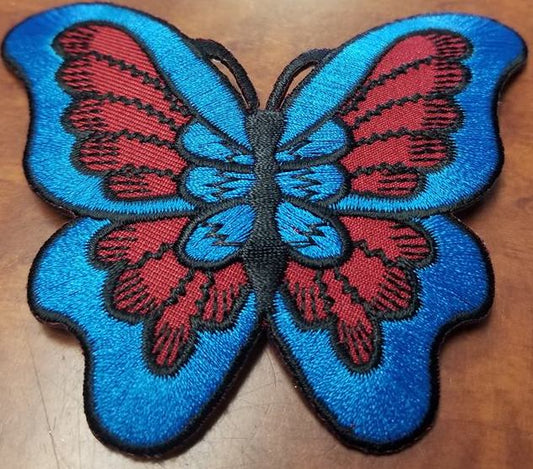 Blue Butterfly Patch - HalfMoonMusic