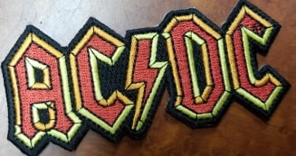 Red/Orange AC/DC Patch - HalfMoonMusic
