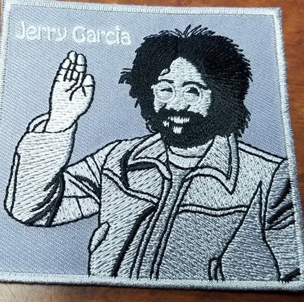 Jerry Garcia Waving Patch - HalfMoonMusic