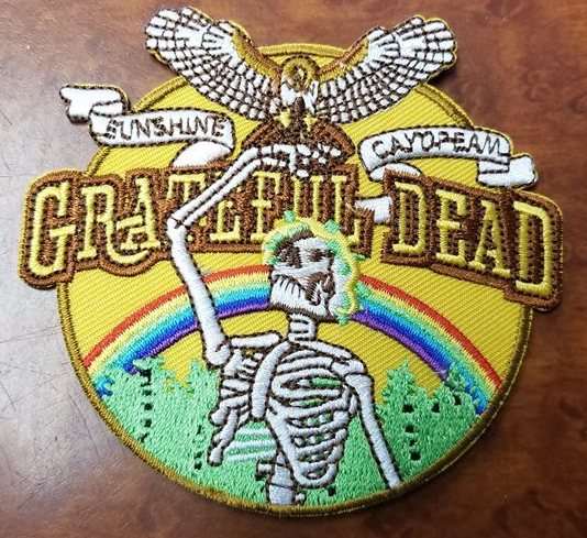 Sunshine Daydream Skeleton Patch - HalfMoonMusic