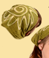 Eternal Sun Emroidered Headband - HalfMoonMusic