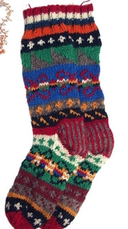 Wool Multi Color Knit Socks - HalfMoonMusic