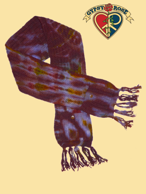 Tie Dye Fleece Scarf With Pockets - HalfMoonMusic