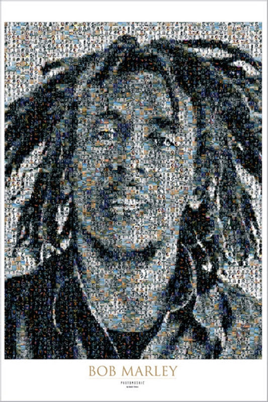 Bob Marley Photomosaic II - HalfMoonMusic