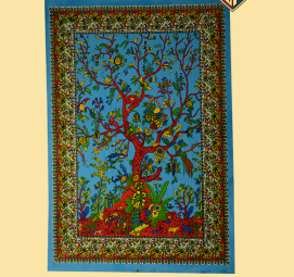 Tree Of Life Mini Wall Hanging Tapestry - HalfMoonMusic