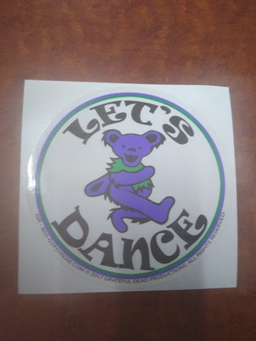 Grateful Dead Let's Dance Bear Sticker - HalfMoonMusic