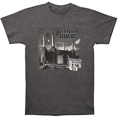 Mens Pink Floyd Monotone Animals T-Shirt - HalfMoonMusic