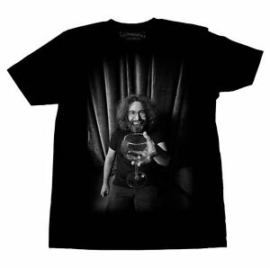 Mens Jerry Garcia Salutations Wine Glass T-Shirt - HalfMoonMusic