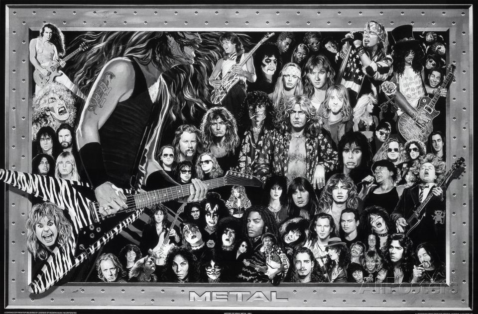 Heavy Metal Collage Poster - HalfMoonMusic