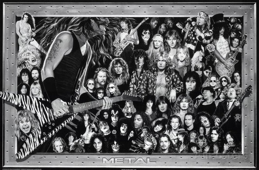 Heavy Metal Collage Poster - HalfMoonMusic