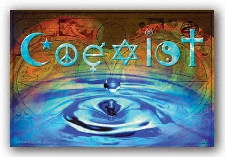 Coexist Water Drop Poster - HalfMoonMusic