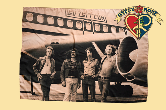 Led Zeppelin Airplane Fabric Poster - HalfMoonMusic
