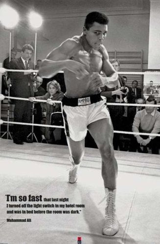 Muhammad Ali Training Poster - HalfMoonMusic