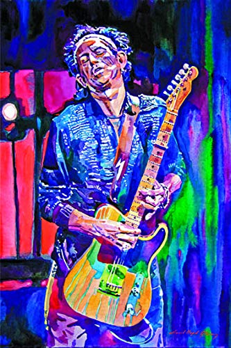 Keith Richards By David LLoyd Poster - HalfMoonMusic