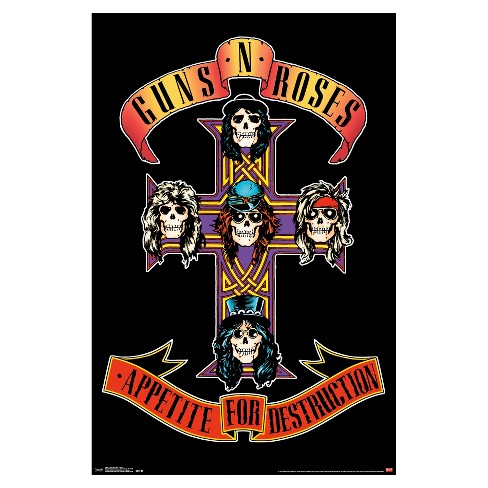 Guns And Roses Appetite Poster - HalfMoonMusic