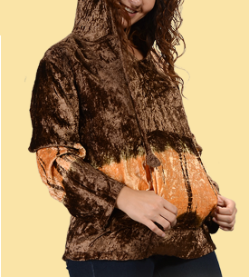 Tie Dye Velvet Hoodie - HalfMoonMusic