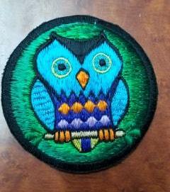 Embroidered Owl Patchh - HalfMoonMusic