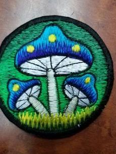 Embroidered Mushroom Patch - HalfMoonMusic