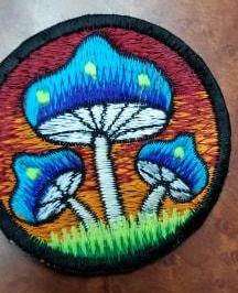 Embroidered Mushroom Patch - HalfMoonMusic