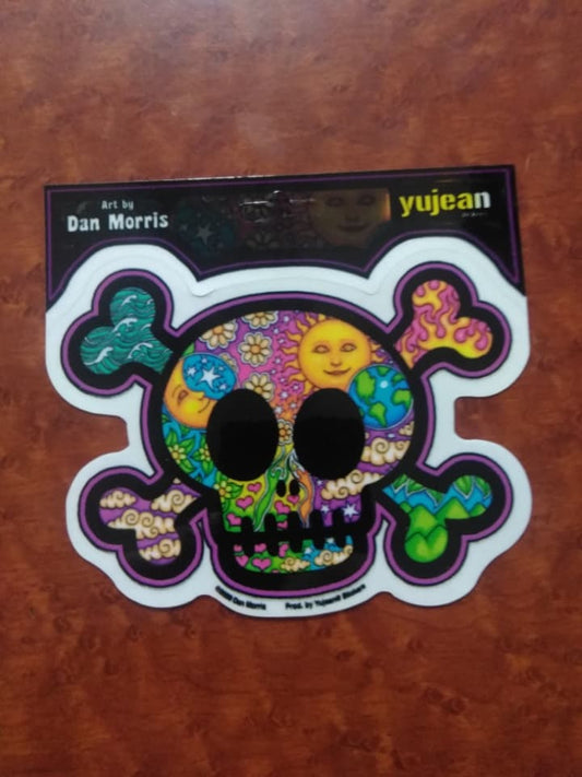 Dan Morris Skull Crossbones Sticker - HalfMoonMusic