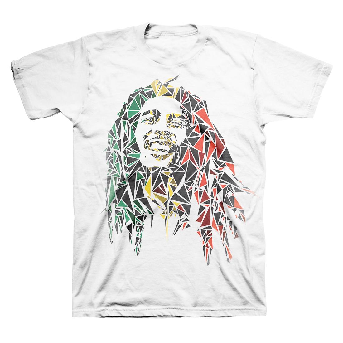 Bob Marley Mosaic T-Shirt - HalfMoonMusic