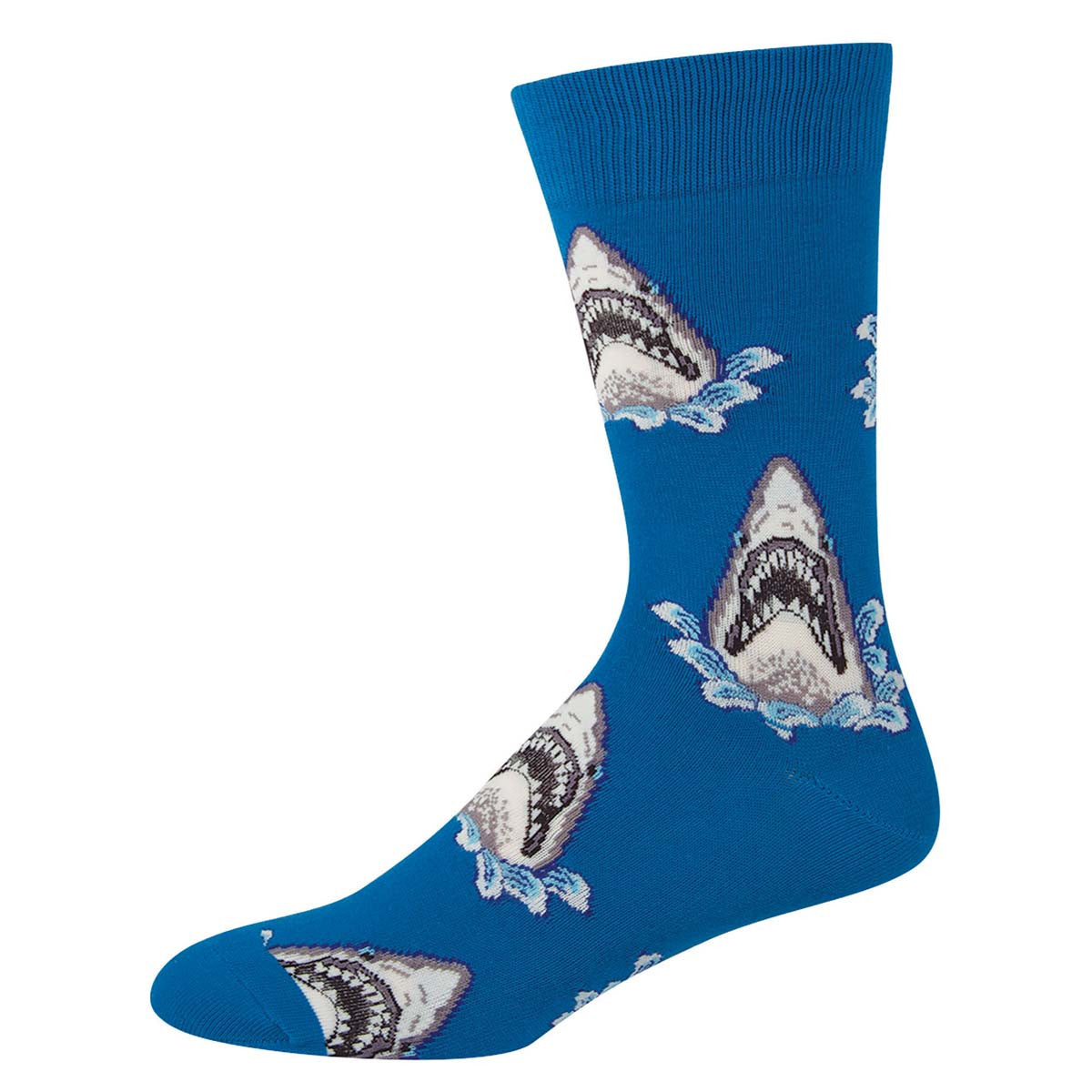 Mens Shark Attack Crew Socks - HalfMoonMusic