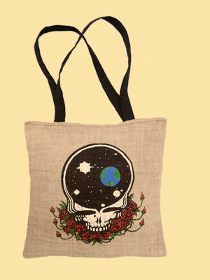 Grateful Dead Space Your Face Hemp Tote Bag - HalfMoonMusic