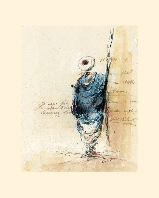 Bedouin Bleu II Art Print - HalfMoonMusic
