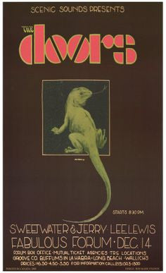 The Doors Lizard Nouveau Art Print - HalfMoonMusic