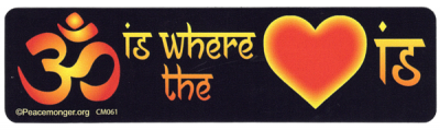 Om Is Where The Heart Is Sticker - HalfMoonMusic