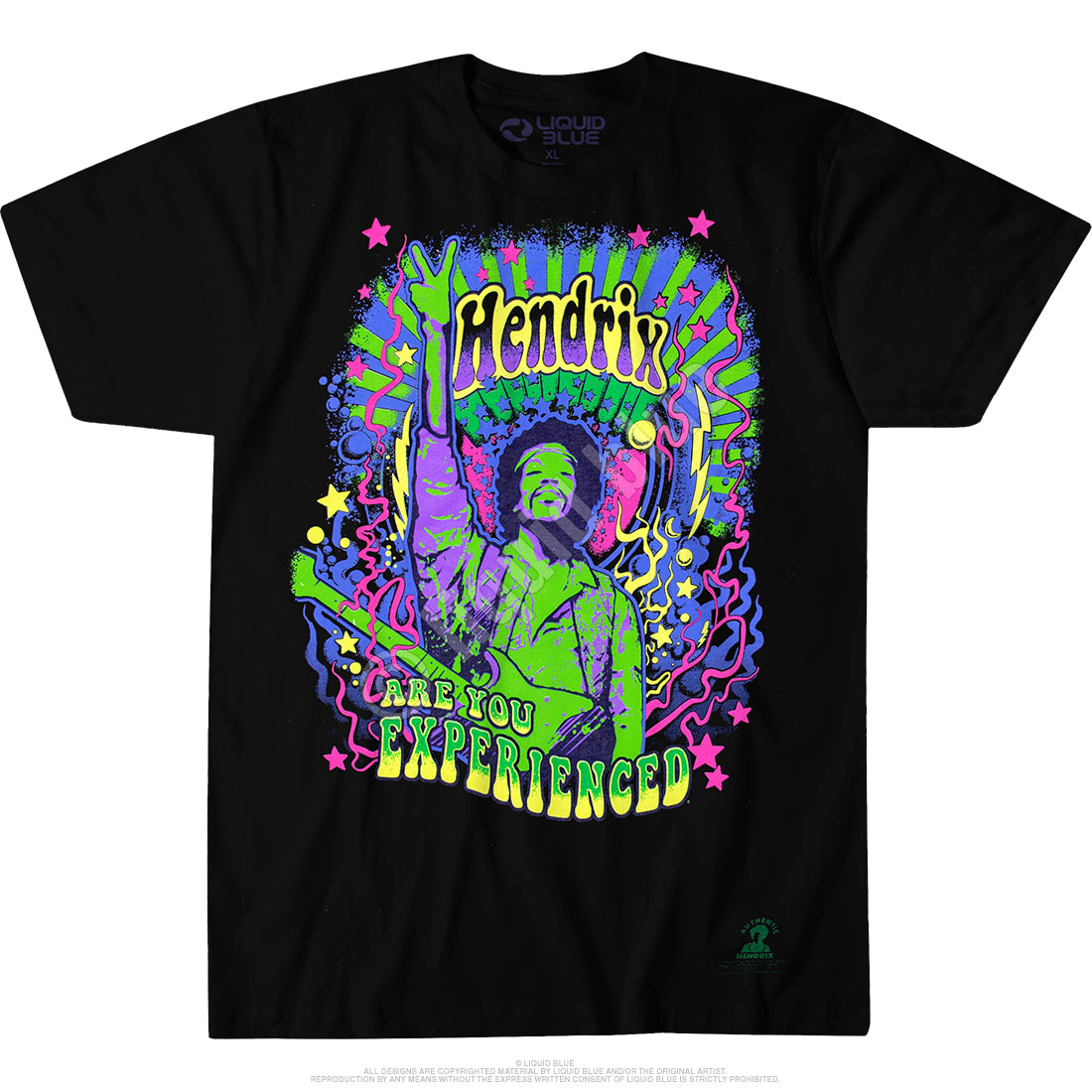 Mens Jimi Hendrix Are You Experienced T-Shirt - HalfMoonMusic