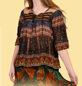 Born Free Rayon Crepe Womens Top - HalfMoonMusic