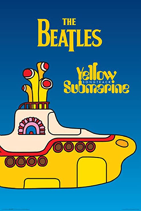 Beatles Yellow submarine album poster - HalfMoonMusic