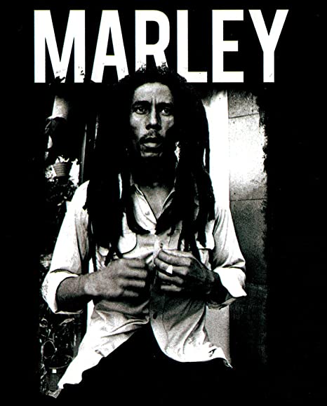 Bob Marley Black And White Sticker - HalfMoonMusic