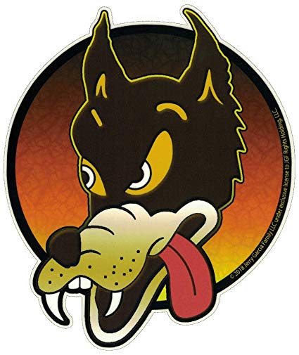 Jerry Garcia Wolf Sticker - HalfMoonMusic