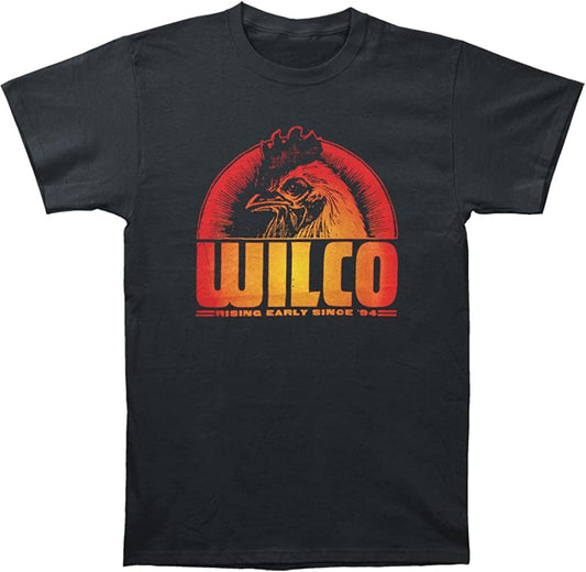 Mens Wilco Vintage Black Rooster T-shirt - HalfMoonMusic