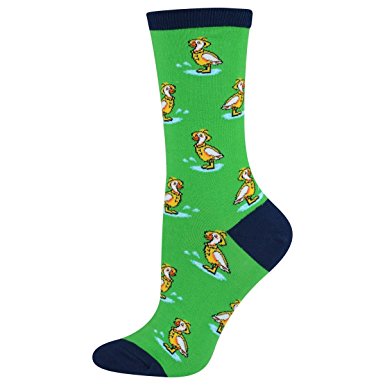 Womens Puddle Duck Crew Socks - HalfMoonMusic