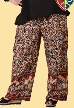 Goddess Sized Marrakesh Cotton Cargo Pants - HalfMoonMusic