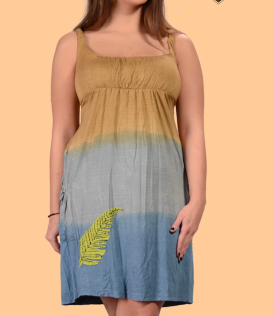 Womens Back To The Garden Leaf Pocket Dress - HalfMoonMusic