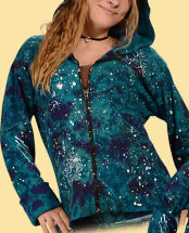 Womens Wish Upon A Star Tie Dye Hoodie - HalfMoonMusic